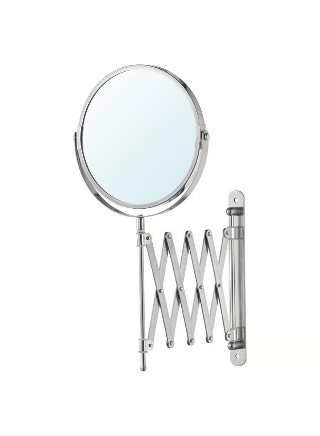 Ikea Wall Mount Round Vanity Magnifying Bathroom Stainless Steel Mirror, Makeup Vanity Mirror, 2.5X Magnification, 17cm Diameter - Image 2