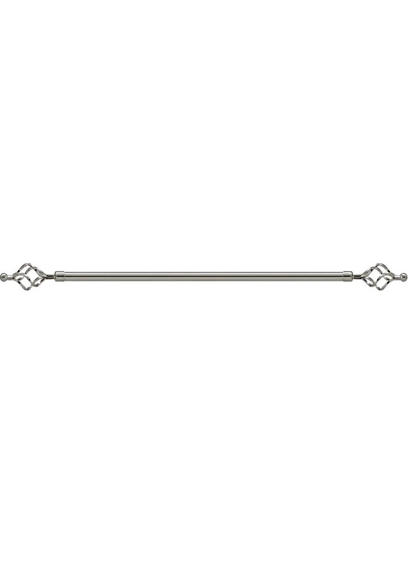 Adjustable Single Metal Curtain Rod Silver 100cm to 200cm 2 Meter  - Image 2