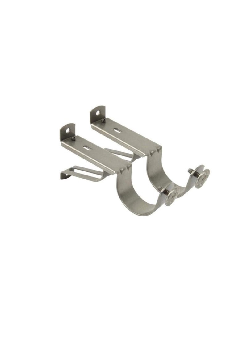 Adjustable Single Metal Curtain Rod Silver 100cm to 200cm 2 Meter  - Image 3