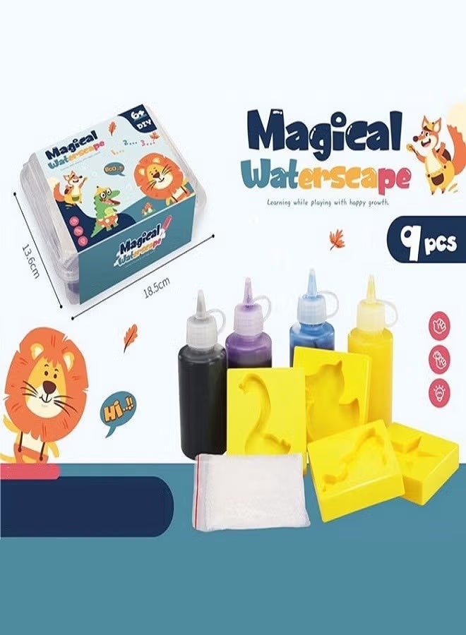 Diy New Magic Water Toys Set 3D Magic Water Gel Plastic Glass with Molds Water Educational Toy for Kids DIY Marine Life Toys Multiple Colors First Choices (4 Colors) - Image 4