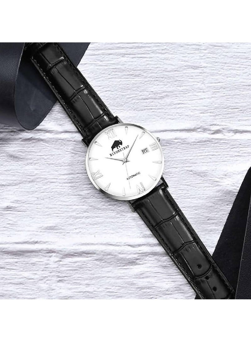 LIXES 22mm Leather Watch Strap – Premium Replacement Band for Men & Women, Soft & Durable (Black) - Image 4