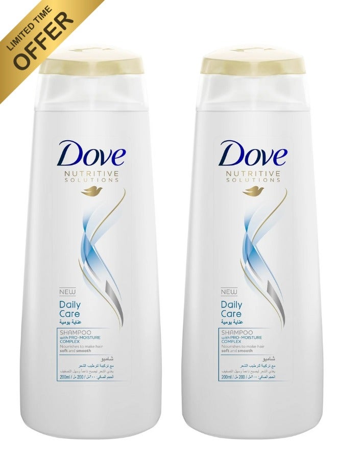 Dove Pack of Two Dove Daily Care Shampoo 200 ml