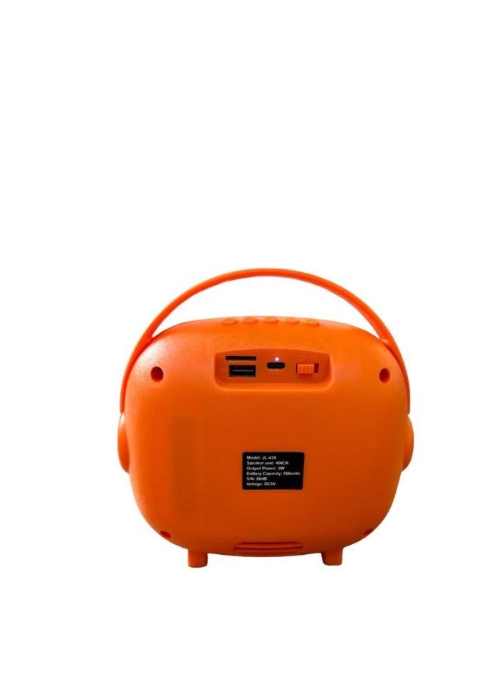 Portable Bluetooth speaker supports memory card and USB flash JL-420 - Orange - Image 4