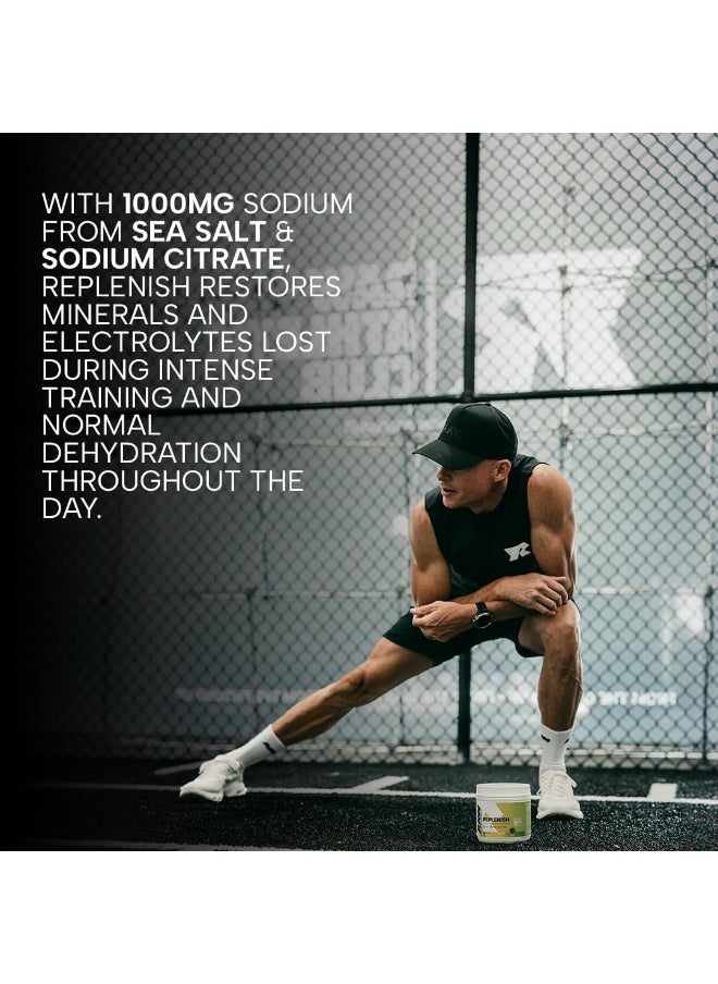Raw - RAW Replenish, Premium Electrolytes Powder Recovery Formula - Flavored Electrolyte Drink Mix Supplement for Hydration, Replenishment, Endurance & Performance (60 Serving, Lemon Lime) - Image 1