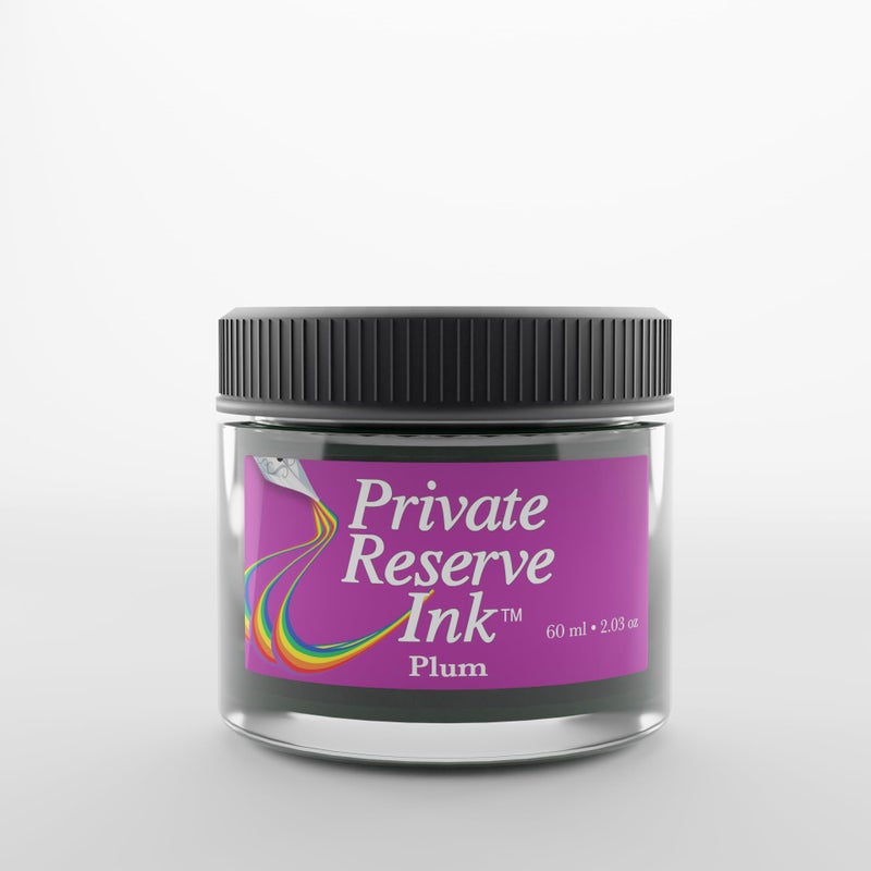 Private Reserve Ink حبر الاحتياطي الخاص برقوقي – زجاجة حبر قلم حبر فاخرة 60 مل | لون ماجنتا ساطع، بين الوردي والبنفسجي مع تركيبة سريعة الجفاف | جودة أرشيفية ومتوازنة الحموضة | كتابة وفن أنيق - Image 2