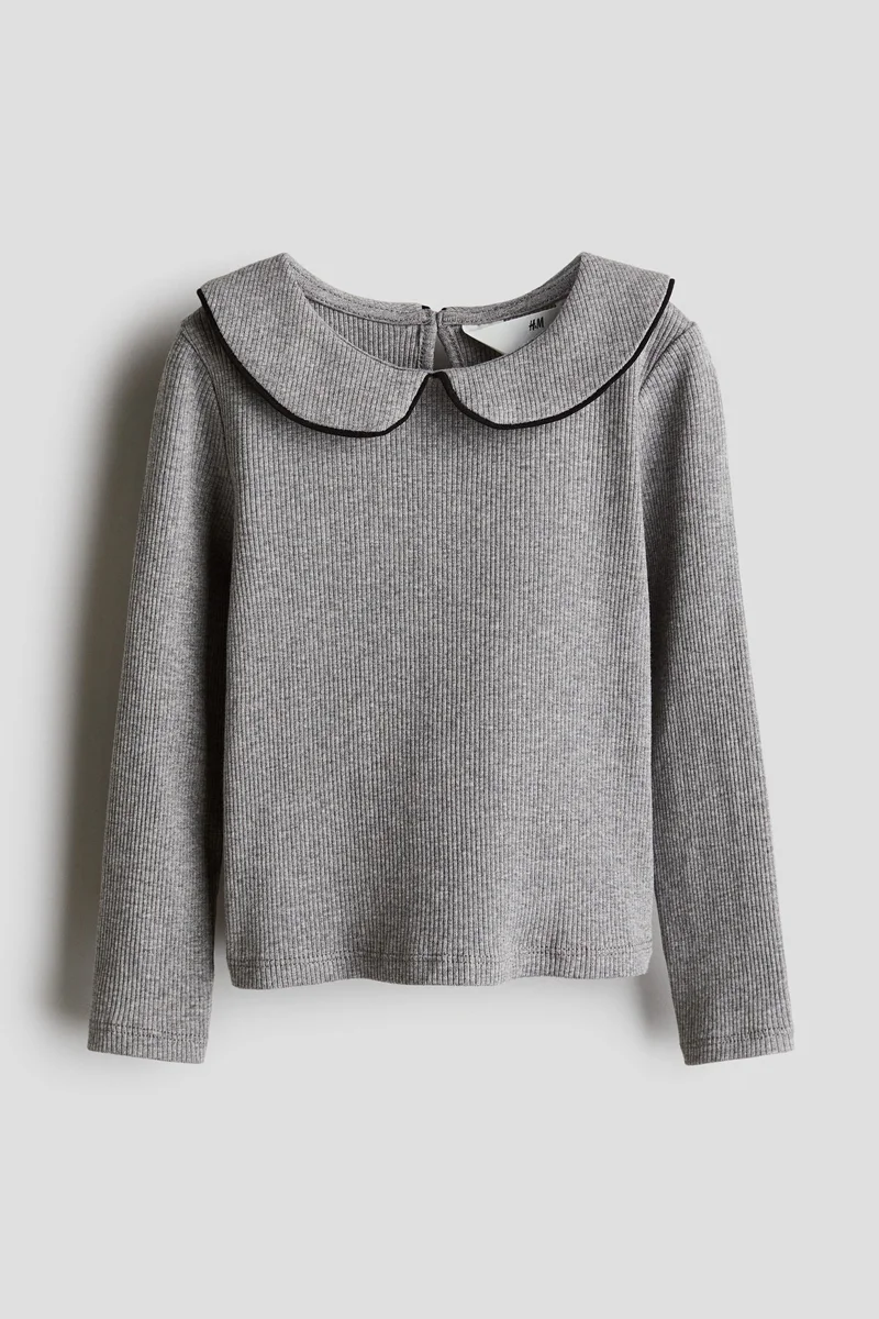 H&M Collared jersey top