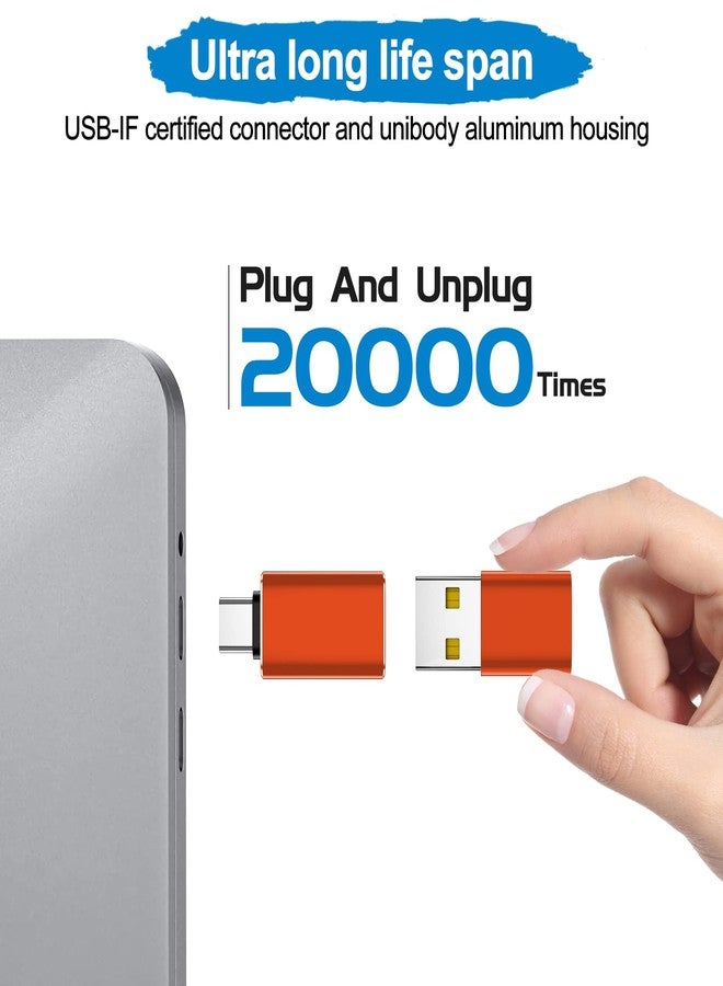 xiwxi 𝟒𝐏𝐚𝐜𝐤 𝐔𝐩𝐠𝐫𝐚𝐝𝐞𝐝 for USB to USB C Adapter with USB C Male to USB 3.0 Female OTG Converter for Apple Watch Ultra 8 9,iPhone 16 15 14 13 Pro Max,Samsung S24,Nintendo Switch,AirPods,iPad - Image 5