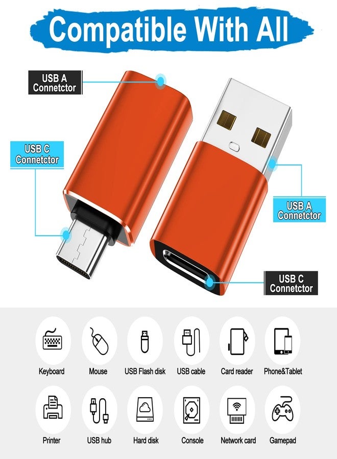 xiwxi 𝟒𝐏𝐚𝐜𝐤 𝐔𝐩𝐠𝐫𝐚𝐝𝐞𝐝 for USB to USB C Adapter with USB C Male to USB 3.0 Female OTG Converter for Apple Watch Ultra 8 9,iPhone 16 15 14 13 Pro Max,Samsung S24,Nintendo Switch,AirPods,iPad - Image 2