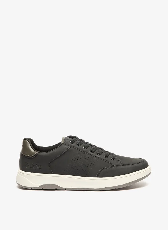 Lee Cooper Men's Textured Sneakers with Lace-Up Closure