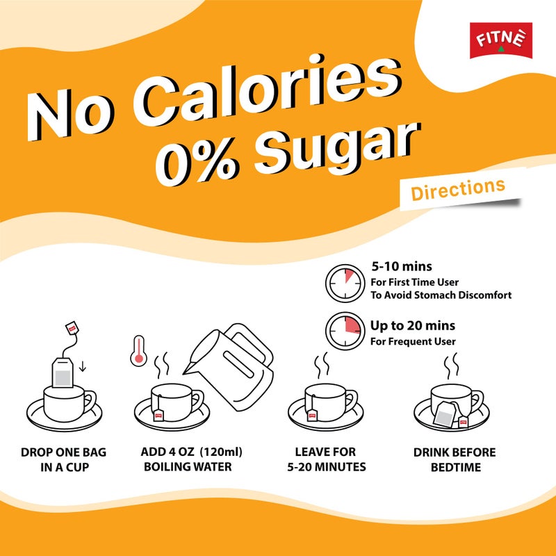 FITNÈ Chrysanthemum Herbal Tea Senna Infusion Smooth Mild Soothing Beverage Natural Gentle Detox Cleanse No Calories Caffeine Free, 30 Tea Bags - Image 5