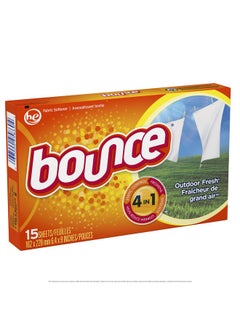 Bounce Outdoor Fresh Scented Fabric Softener Dryer Sheets, 15 Count  - Image 2