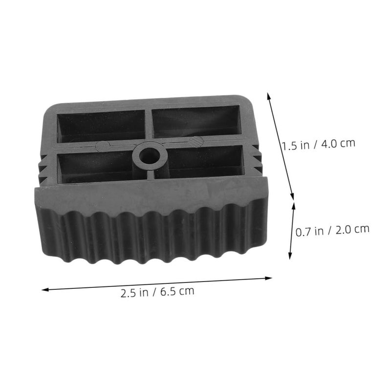 2pcs Black Non-Slip Ladder Rubber Feet Caps Protector Pads for Step Stabilizer Replacement - Image 3