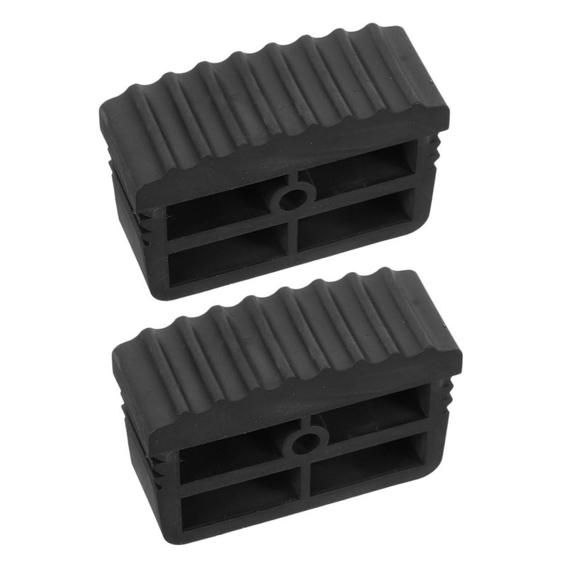 2pcs Black Non-Slip Ladder Rubber Feet Caps Protector Pads for Step Stabilizer Replacement - Image 2