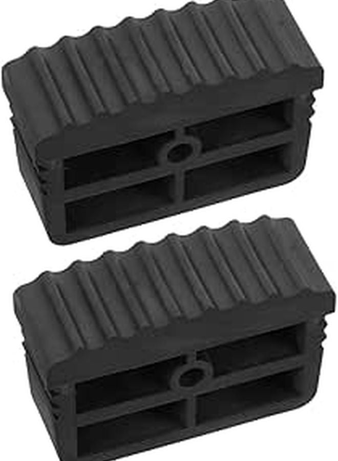2pcs Black Non-Slip Ladder Rubber Feet Caps Protector Pads for Step Stabilizer Replacement - Image 1