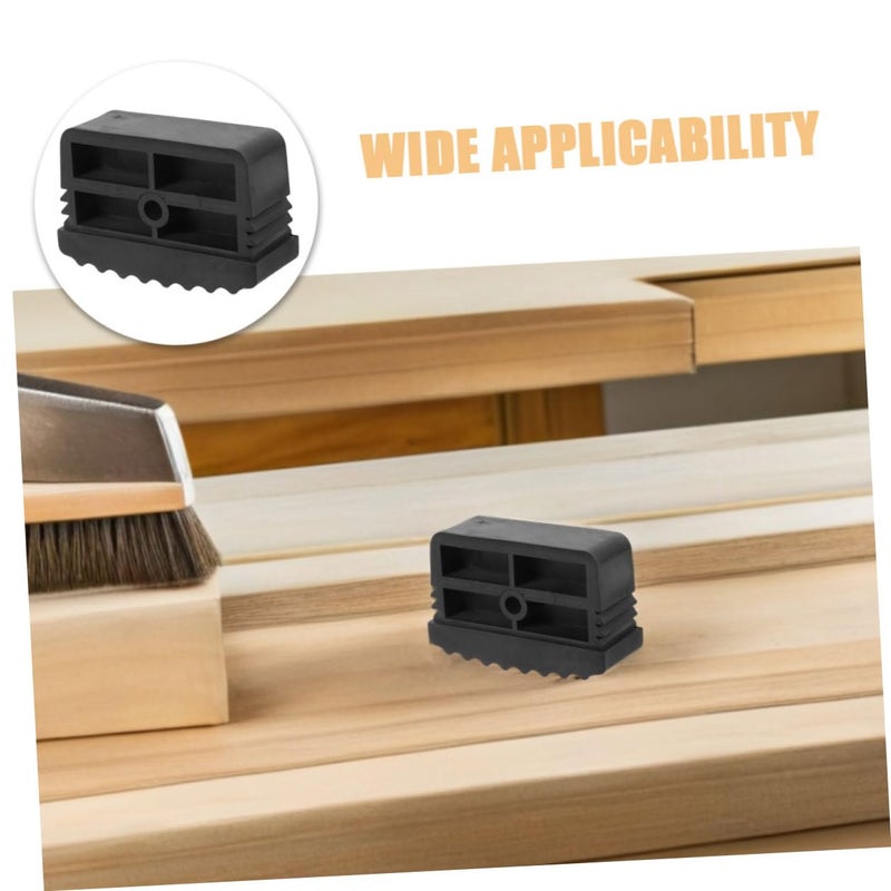 2pcs Black Non-Slip Ladder Rubber Feet Caps Protector Pads for Step Stabilizer Replacement - Image 4