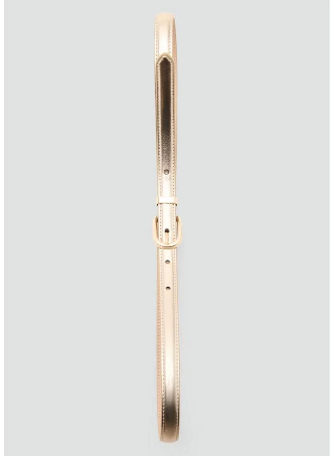 Mango PL-PLATA Buckle Metallic Belt for Women | Best Price UAE