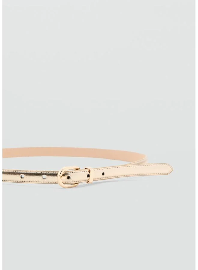 Mango PL-PLATA Buckle Metallic Belt for Women | Best Price UAE