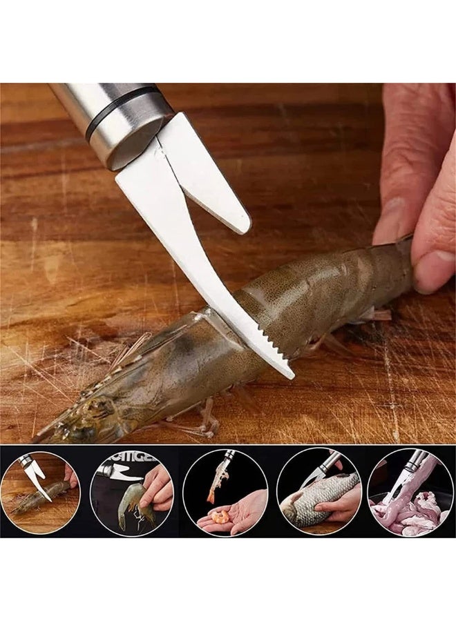 2PCS,5 in1 Shrimp Line Fish Maw Prawn Knife Peeler Multifunctional Kitchen Tools - Image 3