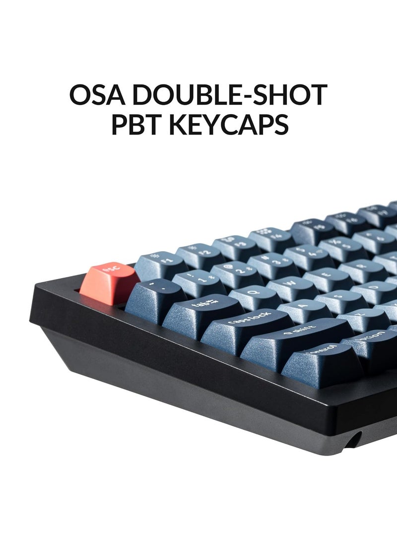Keychron V6 Max Swappable RGB Backlight Red Switch Keyboard- Black - Knob Version