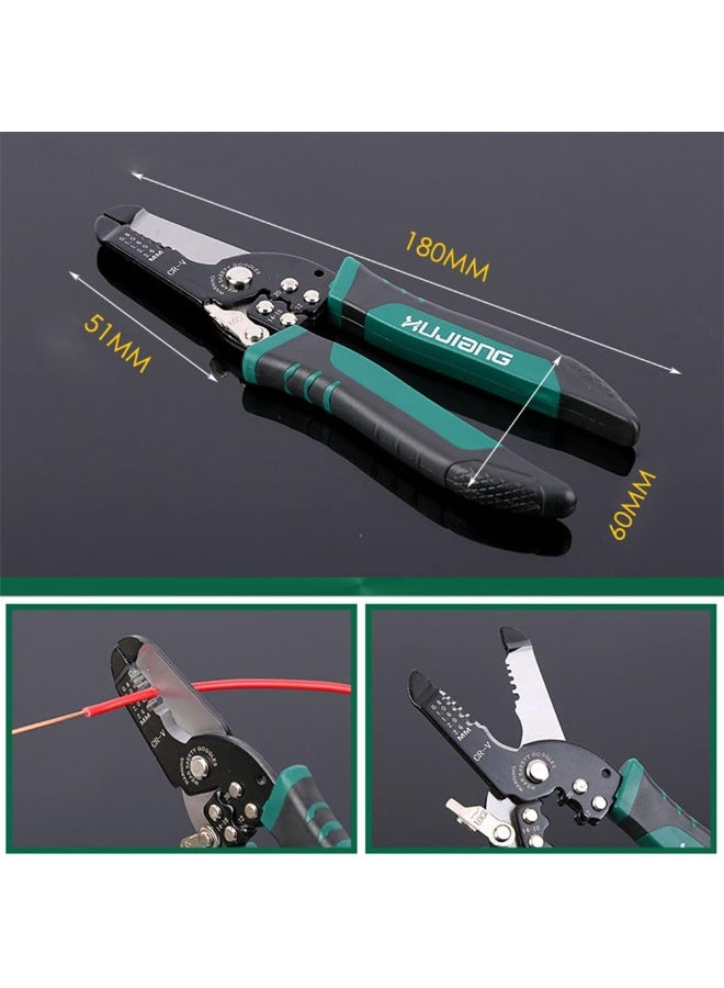 JZS Wire Stripper Cutting Plier Wire Cutter Plier Tool Multifunction Scissors,Straight Handle - Image 2