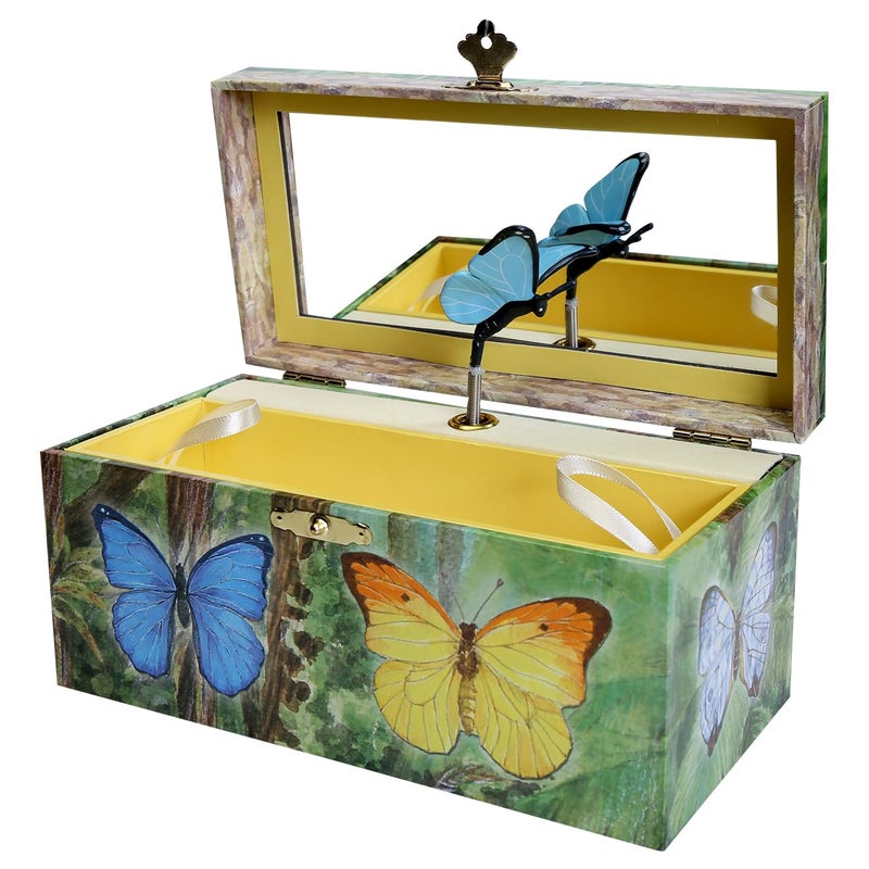Enchantmints Musical Butterfly Jewelry Box Spins to Music Oval Mirrior - Image 4