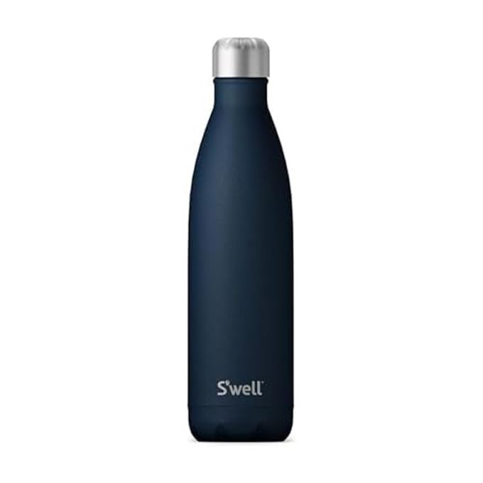 S'well Stainless Steel Water Bottle, 25oz, Azurite, Triple Layered Vacuum Insulated Containers Keeps Drinks Cold for 48 Hours and Hot for 24, BPA Free, Perfect for On the Go