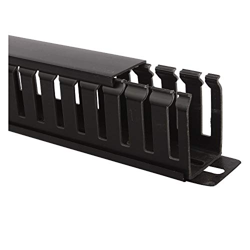 BOXNUBE 1U 22 Slot Rack Mount Horizontal Cable Manager Duct Raceway with Cover & Screws for 19" Server Rack - 4 Pack - Image 4
