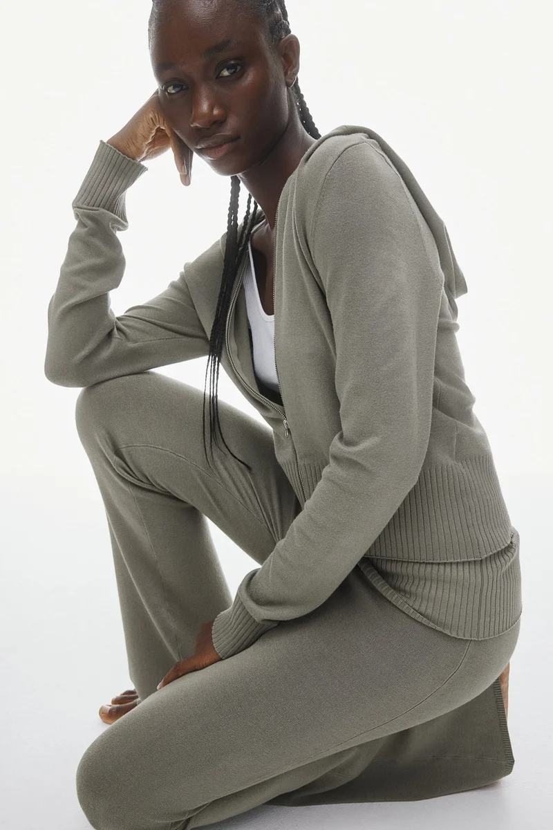 H&M Fine-Knit Zip-Through Hoodie