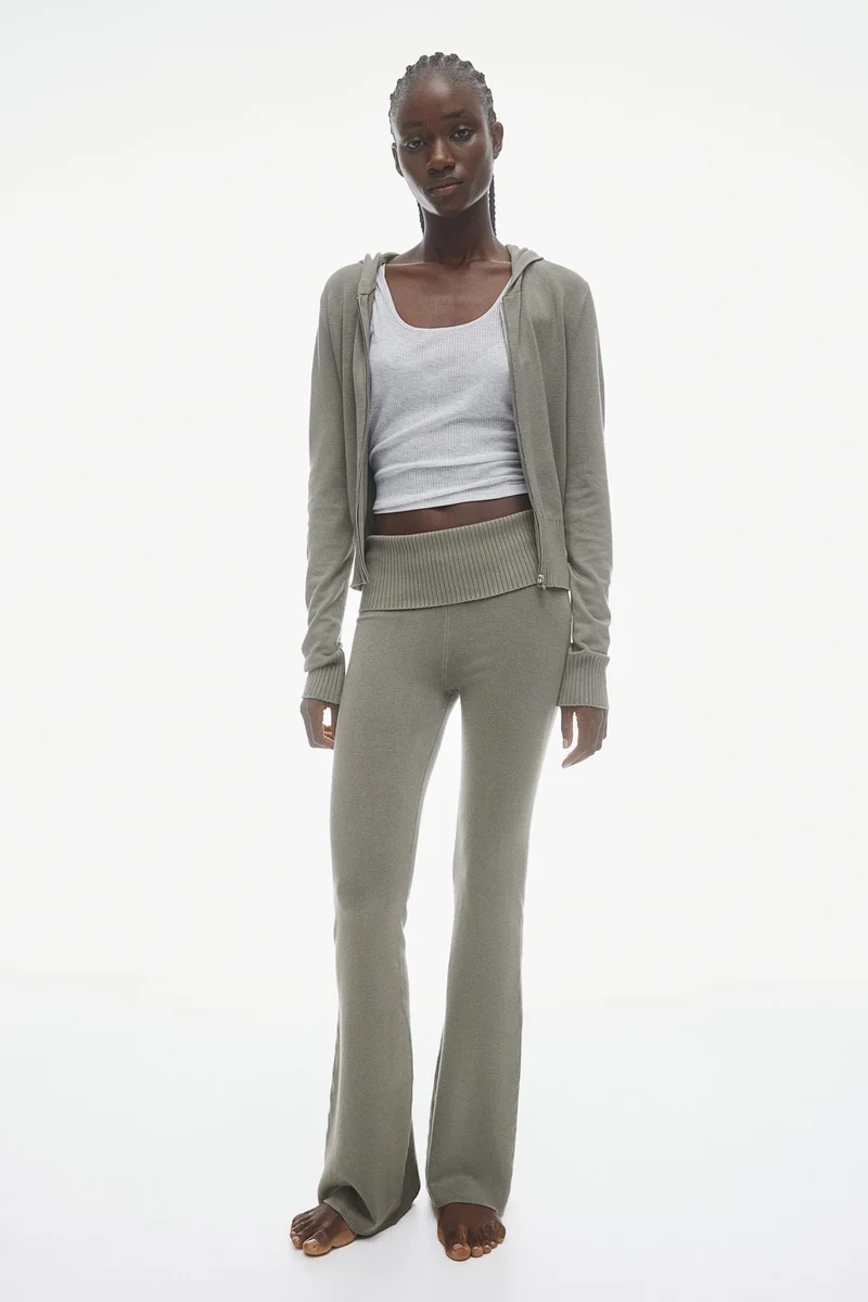 H&M Fine-Knit Zip-Through Hoodie