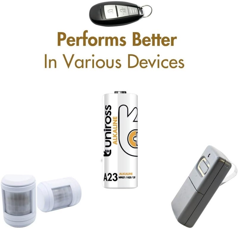 Uniross A23 Alkaline Battery Pack of 5 - 12V - Image 3