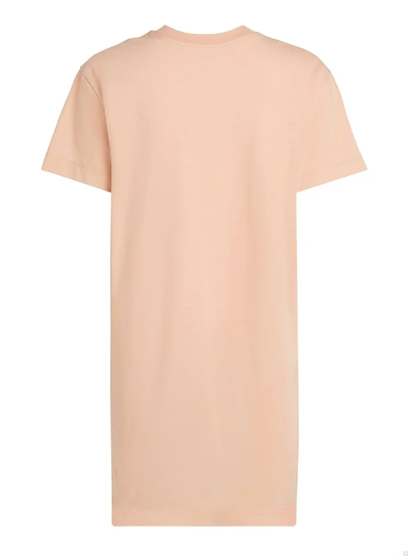 Calvin Klein Jeans Peach Cotton T-Shirt Dress