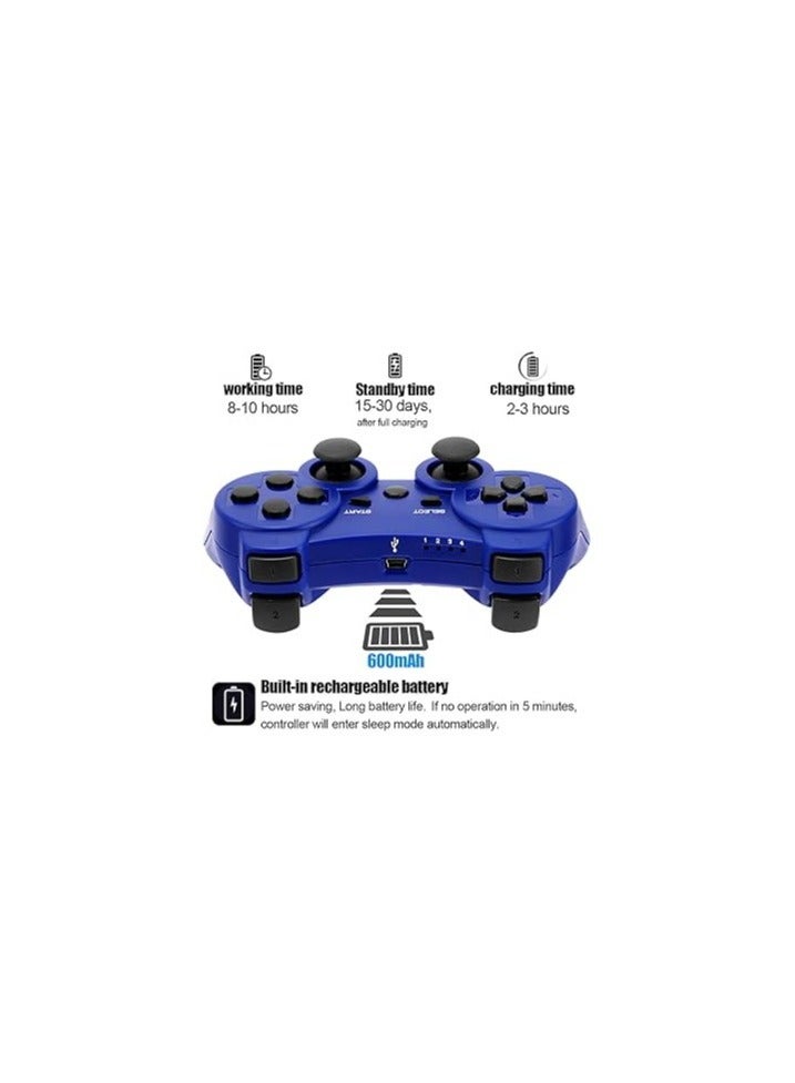 Wireless controller for PlayStation 3 gaming device + charging cable blue color - Image 3