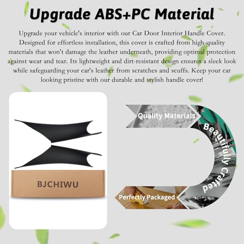 BJchiwu 2pcs Easy to install car Interior Door Pull Handle Grab Cover Fit for BMW 3 Series 320,328,330,335,F30,F31,F34,F80,M3 and 4 Series 418,420,428,435,F32,F36,F82,F83,M4 2012-2018 Left+Right Black - Image 4