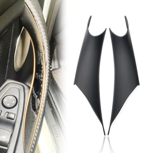 BJchiwu 2pcs Easy to install car Interior Door Pull Handle Grab Cover Fit for BMW 3 Series 320,328,330,335,F30,F31,F34,F80,M3 and 4 Series 418,420,428,435,F32,F36,F82,F83,M4 2012-2018 Left+Right Black - Image 1