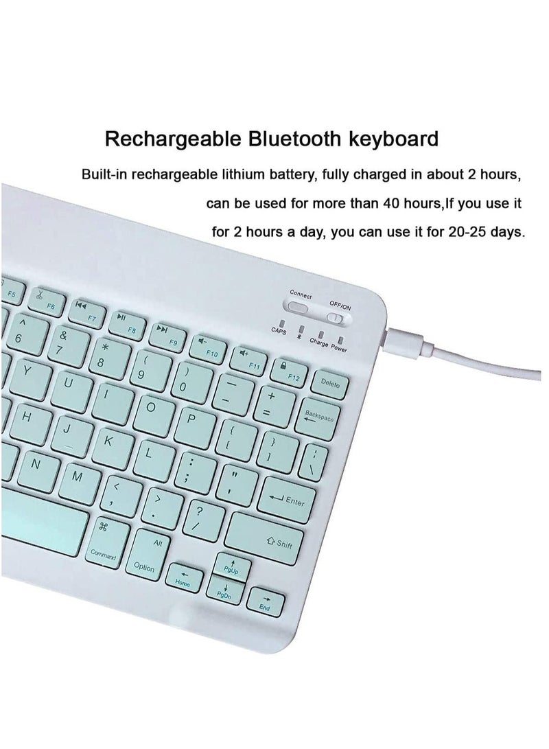 Rechargeable Bluetooth Keyboard and Mouse Combo Ultra-Slim Portable Compact Wireless Mouse Keyboard Set for Android Windows Tablet Cell Phone iPhone iPad Pro Air Mini, iPad OS/iOS 13 and above (Black) - Image 4