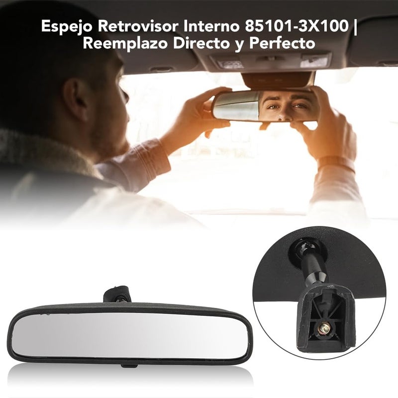Universal Interior Rear View Mirror Replacement For Hyundai Accent I10 I20 I30 I40 And Kia Carens - Image 3