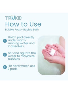 TruKid Bubble Podz Bubble Bath For Baby & Kids Gentle Refreshing Bath Bomb For Sensitive Skin Ph Balance 7 For Eye Sensitivity Natural Moisturizers And Ingredients Yumberry (60 Podz)  - Image 4
