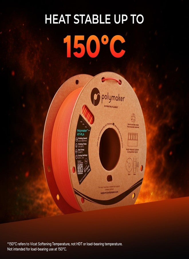 Polymaker HT-PLA Filament 1.75mm Black 1KG, High Temp PLA, Neatly Wound - Image 2