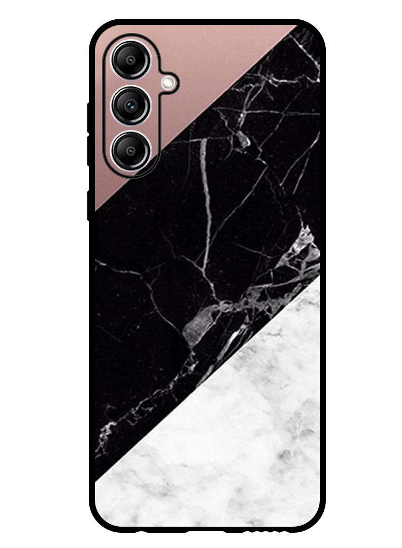 Theodor Protective Case Anti Scratch Shock Proof Bumper Cover For Samsung Galaxy F15 Hite & Black Marble Top Is Plain - Image 1