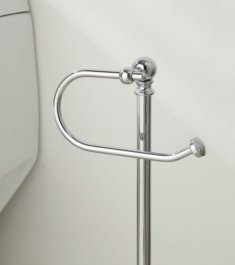 SunnyPoint Classic Bathroom Free Standing Toilet Tissue Paper Roll Holder Stand - Image 5