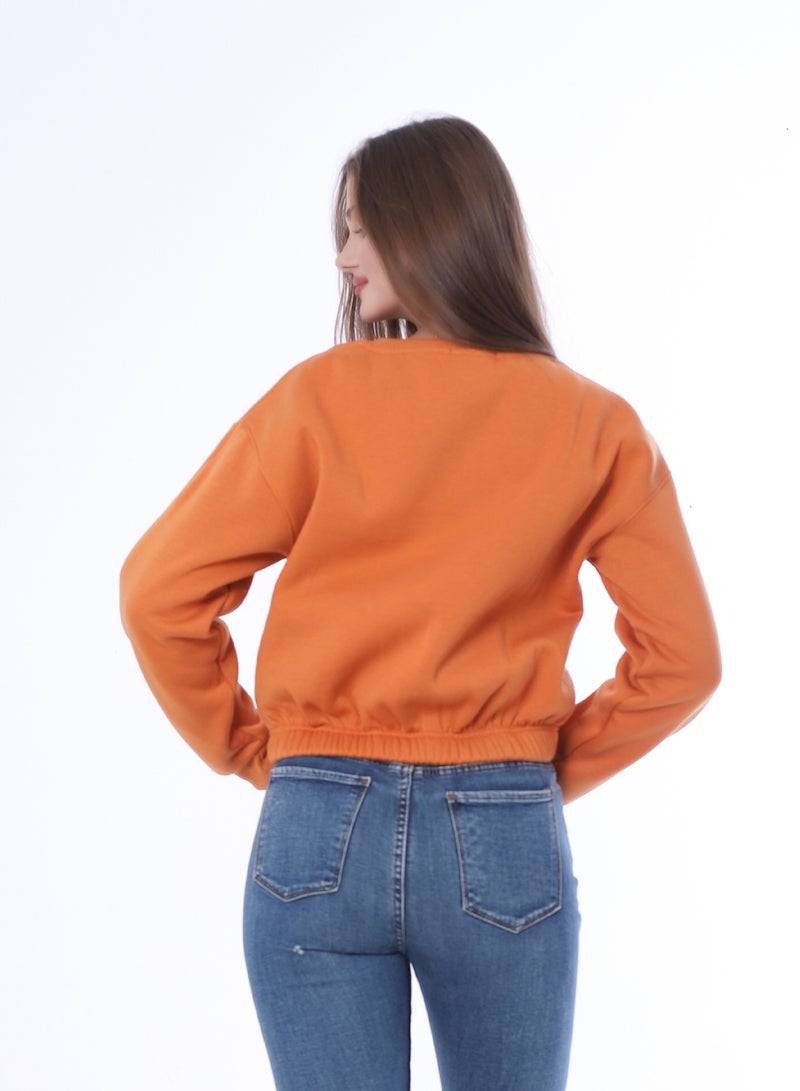 بيبو سويت شيرت نسائي، طباعة جرافيك، أكمام طويلة_طوبي - Image 3