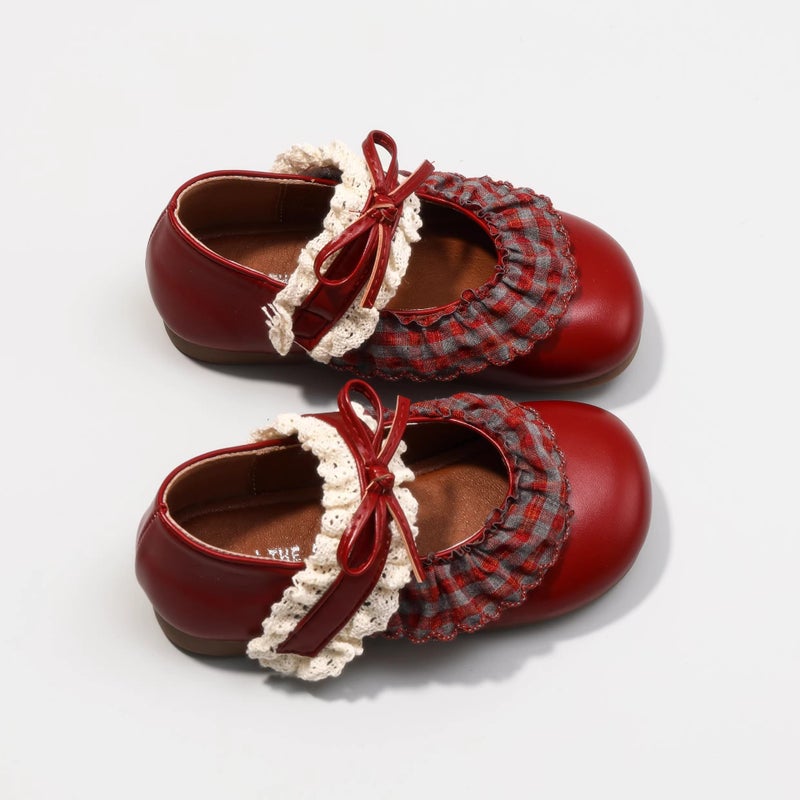 Girls'' Princess Shoes 2026 Spring New Retro Mary Jane Children''s Shoes Fashionable Soft-Soled Baby Girl Leather Shoes - Image 4