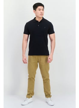 French Connection Men Regular Fit Brand Logo Short Sleeves Polo Shirt, Black  - Image 4