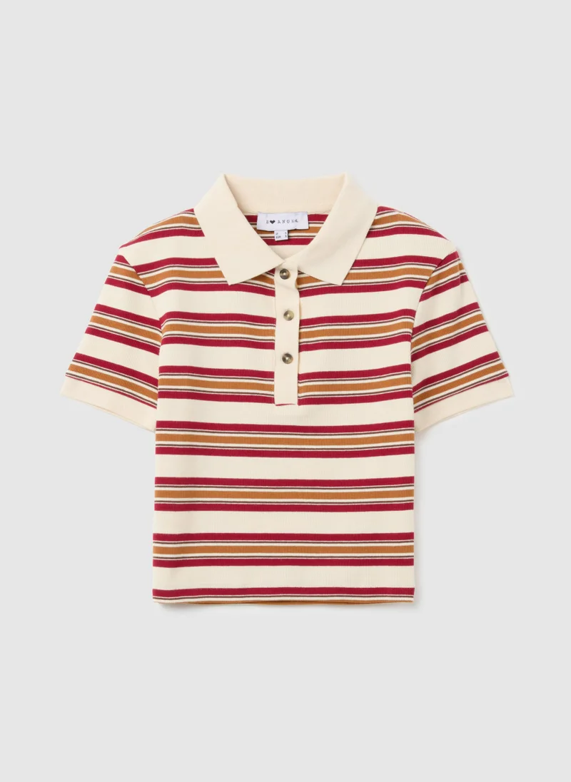 Ovs REGULAR FIT MULTICOLOUR STRETCH COTTON POLO