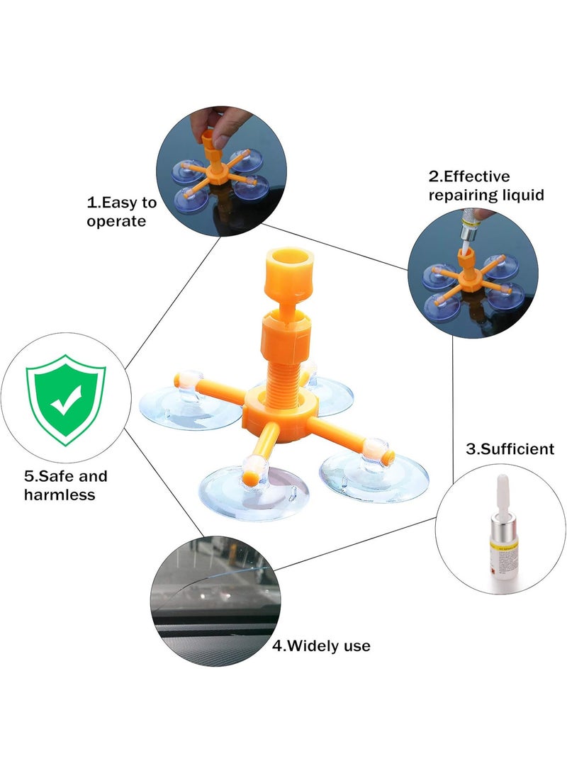 Windshield Repair Kit | Quick Fix for Star and Half-Moon Shaped Cracks, Car Window Glass Repair  - Image 2