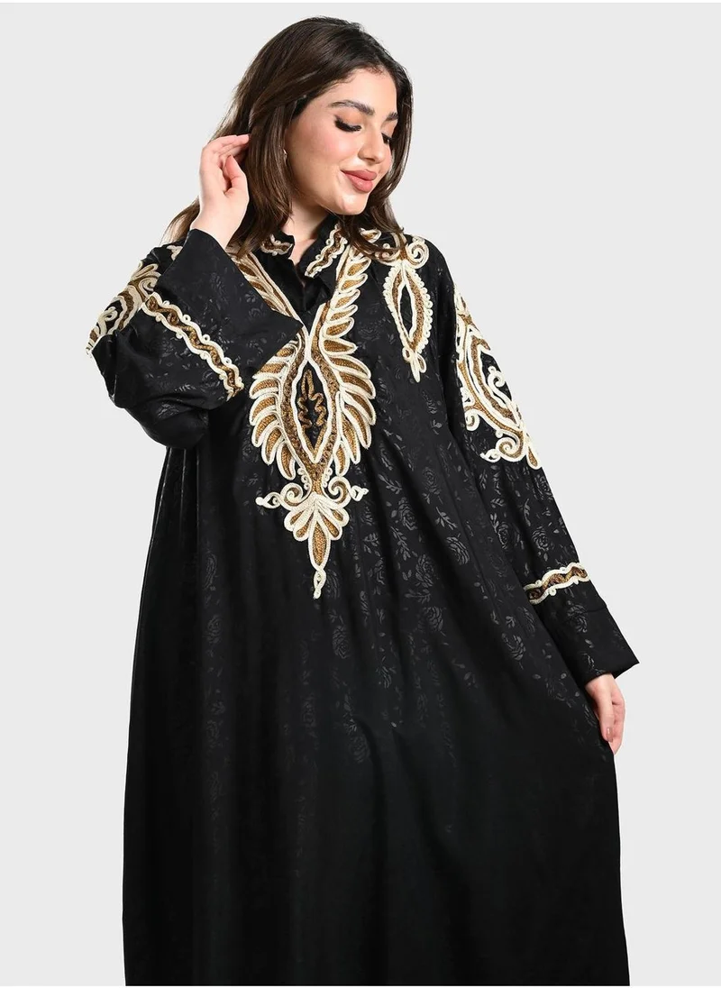 توب تاتو Emballished Tiered  Jalabiya