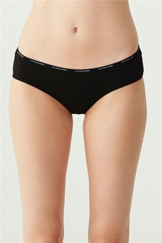 U.S. Polo Assn. 5-Pack Mixed Color Economic Pack Cotton Women's Briefs  - Image 3