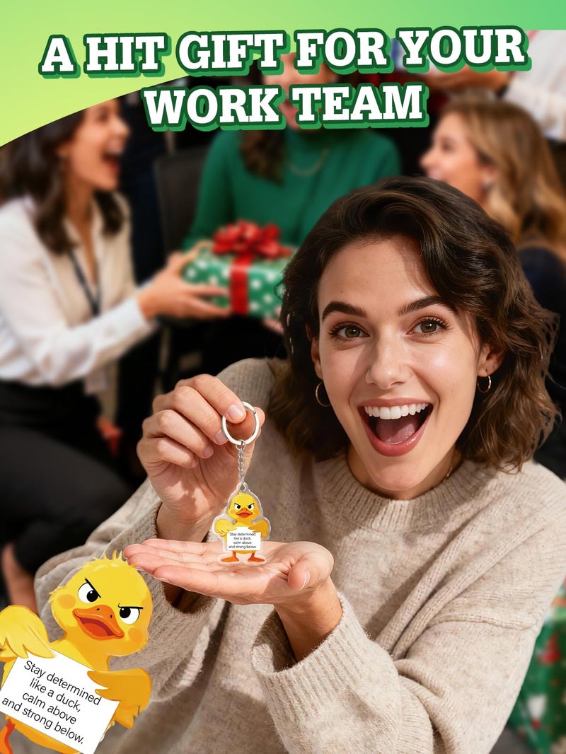 Beeplove 12 pcs Keychain Bulk Gifts for Coworkers - Group Appreciation Gifts for Employee Office Staff, Small Thank You Gift - Image 2