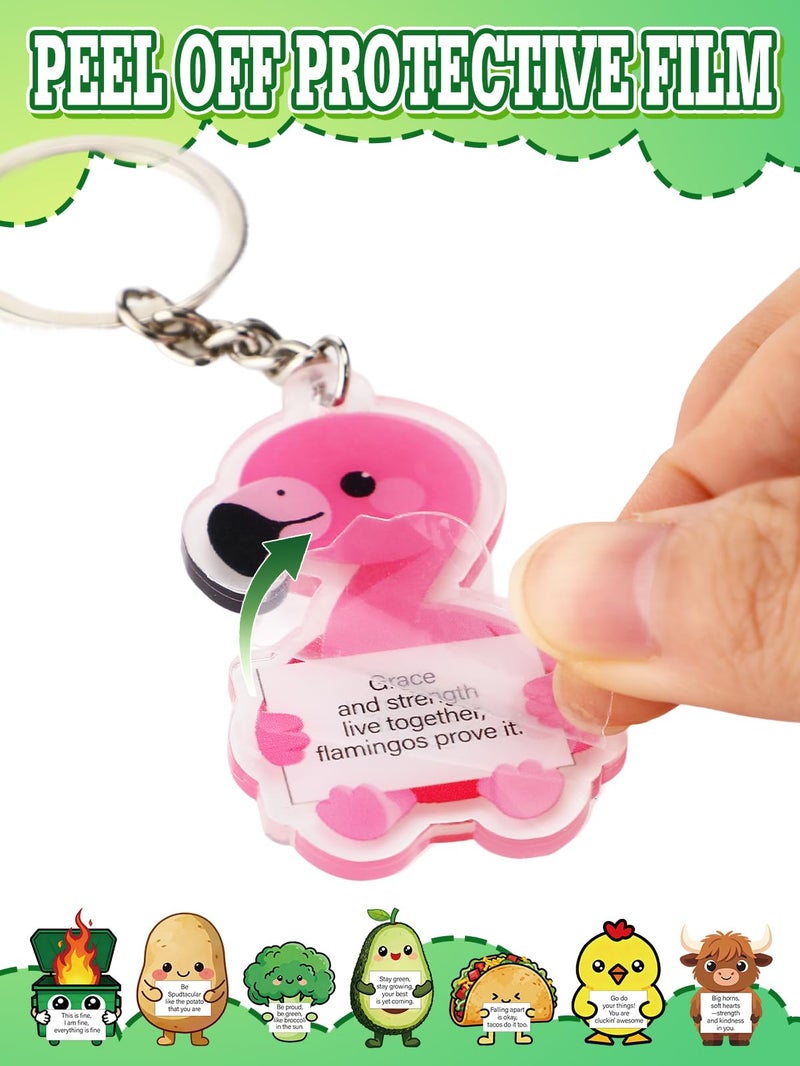 Beeplove 12 pcs Keychain Bulk Gifts for Coworkers - Group Appreciation Gifts for Employee Office Staff, Small Thank You Gift - Image 4