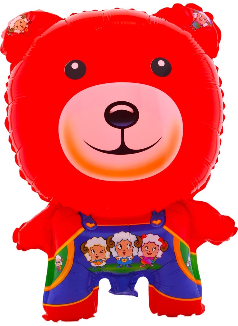 Hit Dükkan Red Teddy Bear Large Size 42CMX59CM Foil Balloon (Helium) No:27 
